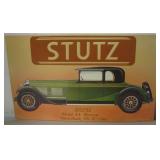 Stutz Model AA Bearcat Repro Metal Sign 16" x 10"