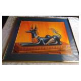 Framed Egyptian Theme Original Art - Signed