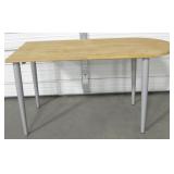55" x 27" Wood Top Table - 28.5" Tall