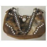 Cowhide & Rhinestone Purse