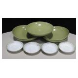 5 World Market Bowls & 4 Small Vintage Bowls