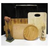 Lot Of Miscellaneous Wood Items In Basket