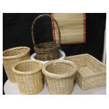 Large Lot Of Baskets Largest About 18" x 11" x 7"