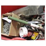 Tub With Assorted Tools & Hardware