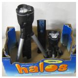 2 Stanley Tripod Flashlights & Mini Maglite
