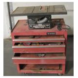 Craftsman Table Saw & Husky Rolling Tool Cart