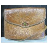 Vintage Tooled Leather Southwest Bag 11" x 9" x 3"