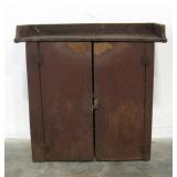 Vintage Wooden Table Top 2 Door / 2 Shelf Cabinet