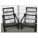 Pair Of Wood Ikea Lounging Chairs As Shown