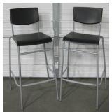 Pair Of IKEA  Metal Bar Stools - 28" Seat Heigth