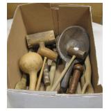Vintage / Antique Hand Made Wood Utensils & Tools