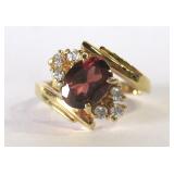 14Kt. Gold Filled Garnet Ring