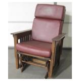 Missionary Style Padded Seat Glide Rocker