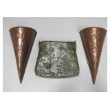 3 Various Size / Tone Outdoor Planter Sconces