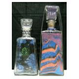 2 Tequila Bottle Arts & Craft Made Sand Art