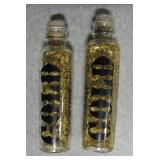 2 - 2" Vials Of 23K Gold Flakes