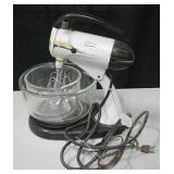 Vtg Sunbeam Mixer & Lot of Enamel Ware
