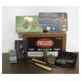 Vintage Box w/ Various Grooming Tools & More