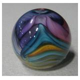 3" Tall Signed Glass Paperweight