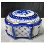 Vintage Trinket Jar Marked from Russia 3"x3"x1.5"