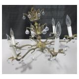 6 Light Three Tier Brass Electrical Chandelier