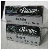 2 Boxes PMC Silver eRange 45 Auto Shells