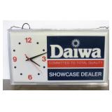 Daiwa Co. Showcase Dealer Ad Light Box & Clock
