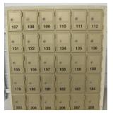 Vintage Metal 30 Slot Post Office Mail Boxes
