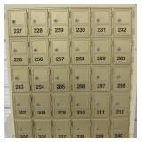 Vintage 30 Slot Metal Post Office Mail Boxes