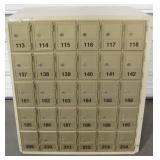 Vintage 30 Slot Metal Post Office Mail Boxes