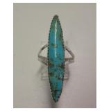 Sterling Silver & Kings Manassa Turquoise SW Ring