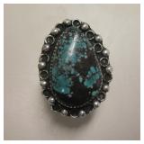 Sterling & Lander Blue Spiderweb Turquoise SW Ring