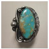 Sterling Silver Utah Spiderweb Turquoise SW Ring