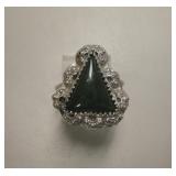 Sterling Silver Jade Ring - Handmade