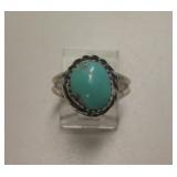 Sterling Silver Sleeping Beauty Turquoise SW Ring