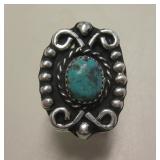 Sterling Silver Utah Turquoise Southwest Ring