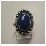 Sterling Silver AAA Lapis Lazuli Southwest Ring