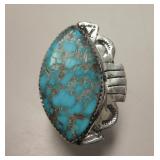 Sterling Silver Utah Spiderweb Turquoise SW Ring