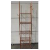 73" Copper Toned Vertical Kitchen Storage Unit