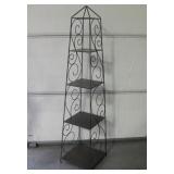 60" Tall Geometric Pyramid Metal 4-Tier Shelf Unit