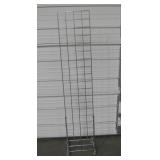 Vertical Chrome Metal Retail Display 12" W x 62" T