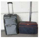 Lot Of 2 Suitcases - 1 w/ Telescoping Handle
