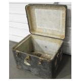 Antique Indestructo Brand Trunk - 29" x 24" x 24"