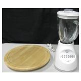 Oster 14 Speed Glass Blender & Wooden Lazy Susan