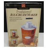 New In Box 6 Quart Traditional Ice Cream Maker