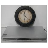 Sanyo Co. DVD Player & 10"D Kitchen Battery Clock