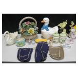 Ceramic Decor w/ Several Bird Figurines