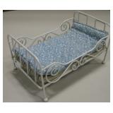 Vintage 8" x 4" Metal Doll Bed