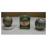 2 Brass Golf Balls & Scotch Whiskey Ball