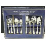 NIB Wallace Silversmiths 45pc Coquille Flatware